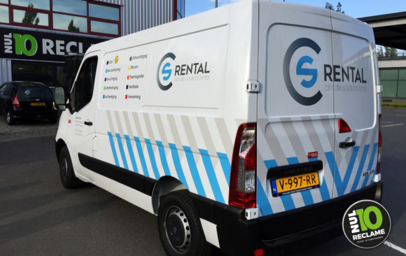 CS Rental Chaam autobelettering Renault Master